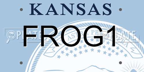 FROG1 Kansas License Plate