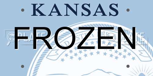 FROZEN Kansas License Plate