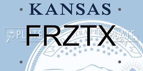 FRZTX Kansas License Plate