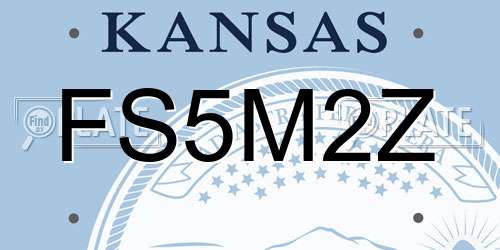 FS5M2Z Kansas License Plate
