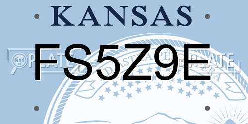 FS5Z9E Kansas License Plate