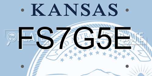 FS7G5E Kansas License Plate