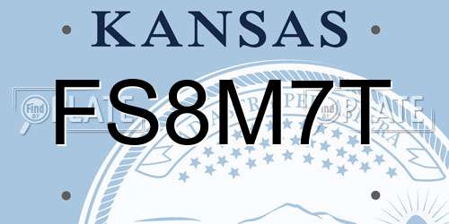 FS8M7T Kansas License Plate