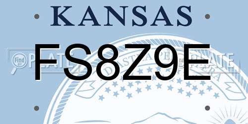 FS8Z9E Kansas License Plate
