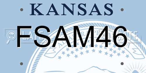 FSAM46 Kansas License Plate