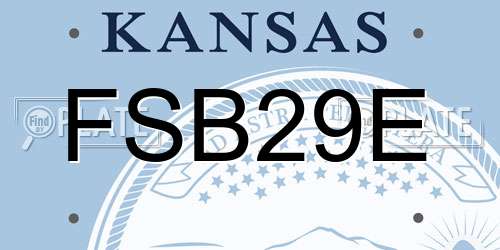 FSB29E Kansas License Plate