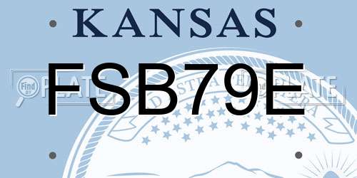 FSB79E Kansas License Plate