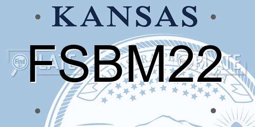 FSBM22 Kansas License Plate