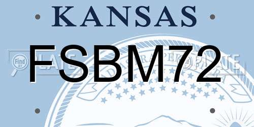 FSBM72 Kansas License Plate