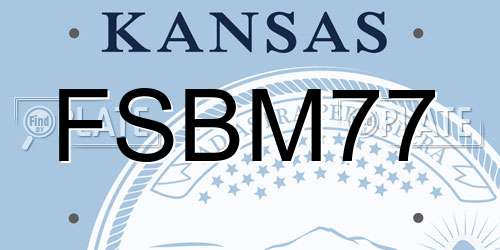 FSBM77 Kansas License Plate