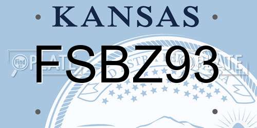 FSBZ93 Kansas License Plate