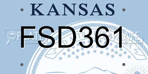 FSD361 Kansas License Plate