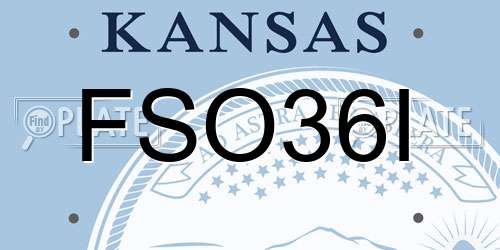 FSO36I Kansas License Plate