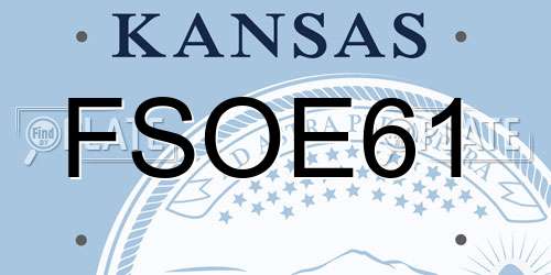 FSOE61 Kansas License Plate