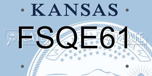 FSQE61 Kansas License Plate