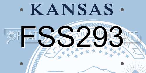 FSS293 Kansas License Plate