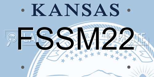 FSSM22 Kansas License Plate