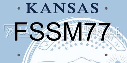 FSSM77 Kansas License Plate