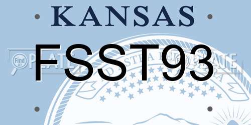 FSST93 Kansas License Plate