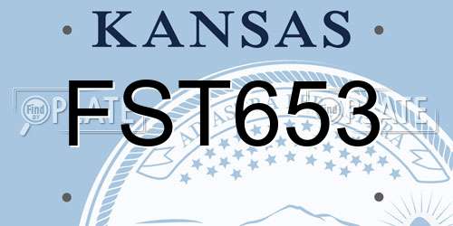 FST653 Kansas License Plate