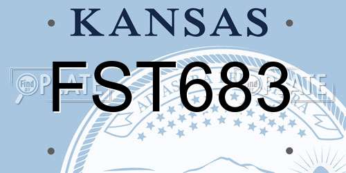 FST683 Kansas License Plate