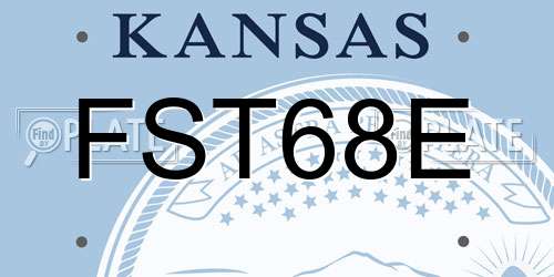 FST68E Kansas License Plate