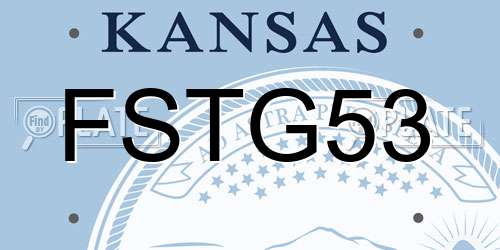 FSTG53 Kansas License Plate