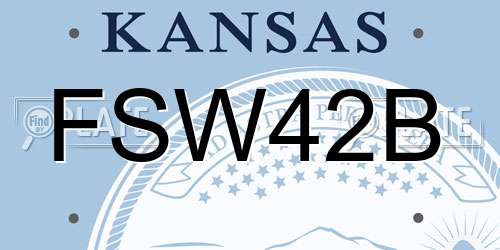 FSW42B Kansas License Plate