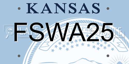 FSWA25 Kansas License Plate