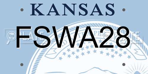 FSWA28 Kansas License Plate