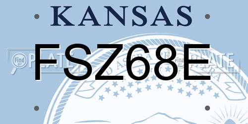 FSZ68E Kansas License Plate