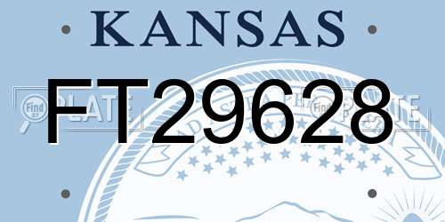 FT29628 Kansas License Plate