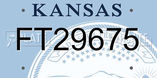 FT29675 Kansas License Plate
