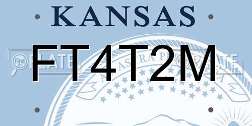 FT4T2M Kansas License Plate