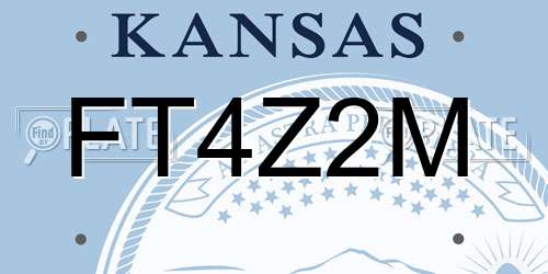 FT4Z2M Kansas License Plate