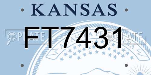 FT7431 Kansas License Plate