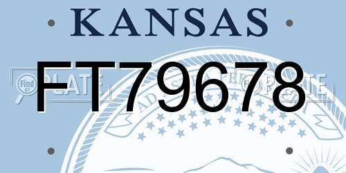 FT79678 Kansas License Plate