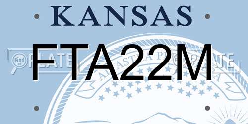 FTA22M Kansas License Plate