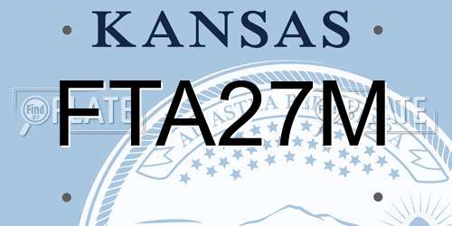 FTA27M Kansas License Plate