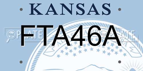 FTA46A Kansas License Plate