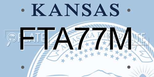 FTA77M Kansas License Plate