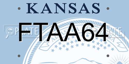 FTAA64 Kansas License Plate