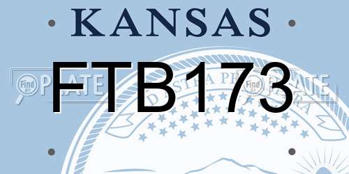 FTB173 Kansas License Plate