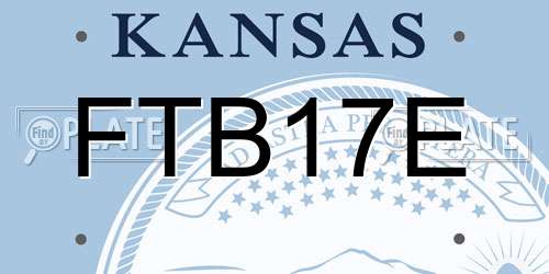 FTB17E Kansas License Plate