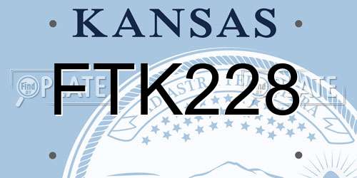 FTK228 Kansas License Plate