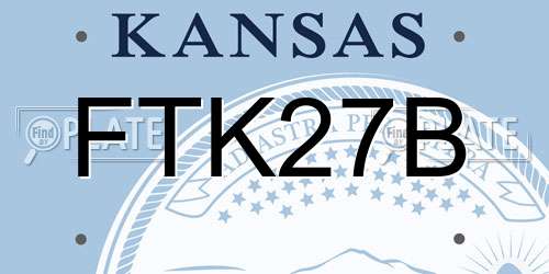 FTK27B Kansas License Plate