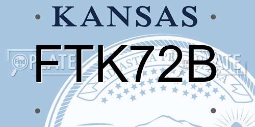 FTK72B Kansas License Plate