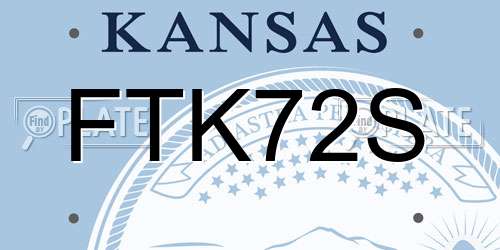FTK72S Kansas License Plate