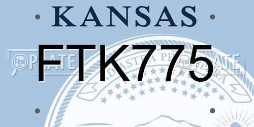 FTK775 Kansas License Plate
