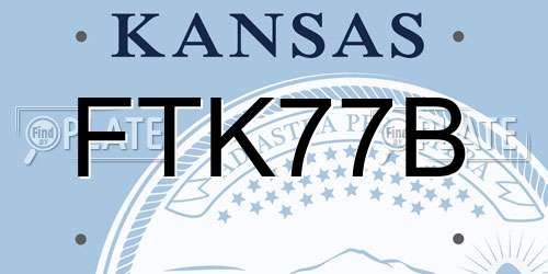 FTK77B Kansas License Plate